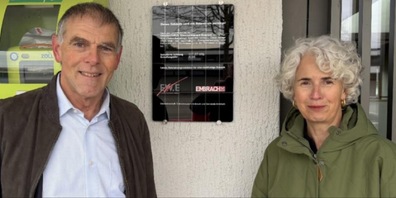 Bruno Baumann, Präsident EWE und Rebekka Bernhardsgrütter, Gemeindepräsiden