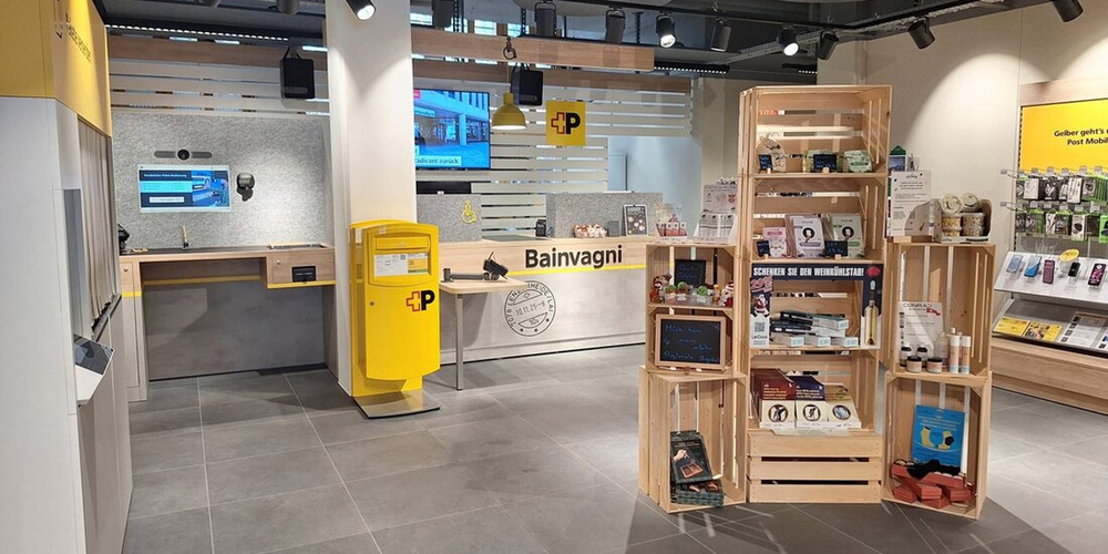 So in etwa könnte die Post-Filiale im Pizolpark künftig aussehen.