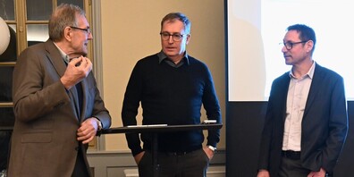 Von links, Heinrich Fischer, Roland Rino Büchel und Markus Wüst