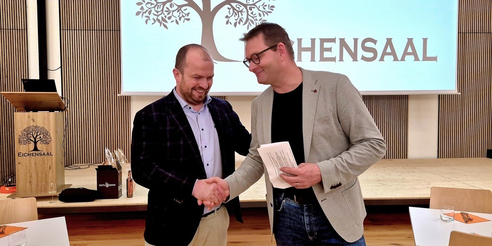 Oskar Seger, Parteipräsident FDP Kanton St.Gallen, und Peter Nüesch, Präsident FDP Rheintal. Beide sind zudem Kantonsräte