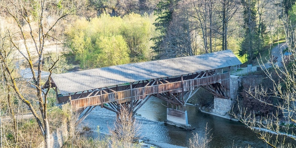 Alte Letzibrücke über den Necker. (Archibild)