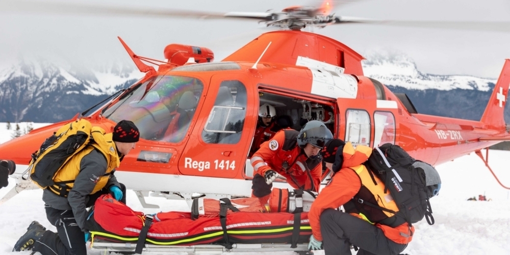 Der Rettungshelikopter konnte glücklicherweise unverrichteter Dinge wieder abfliegen.