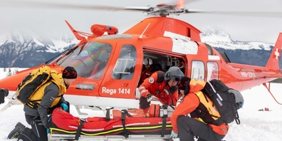 Der Rettungshelikopter konnte glücklicherweise unverrichteter Dinge wieder abfliegen.