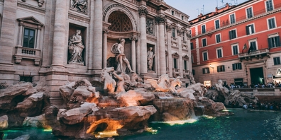 Die berühmte «Fontana di Trevi» ist der grösste Brunnen in Rom aus dem Barock.