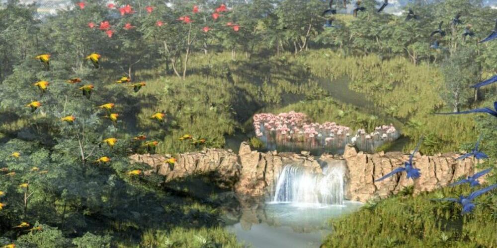 So soll die Pantanal-Voliere im Zoo Zürich einmal aussehen.