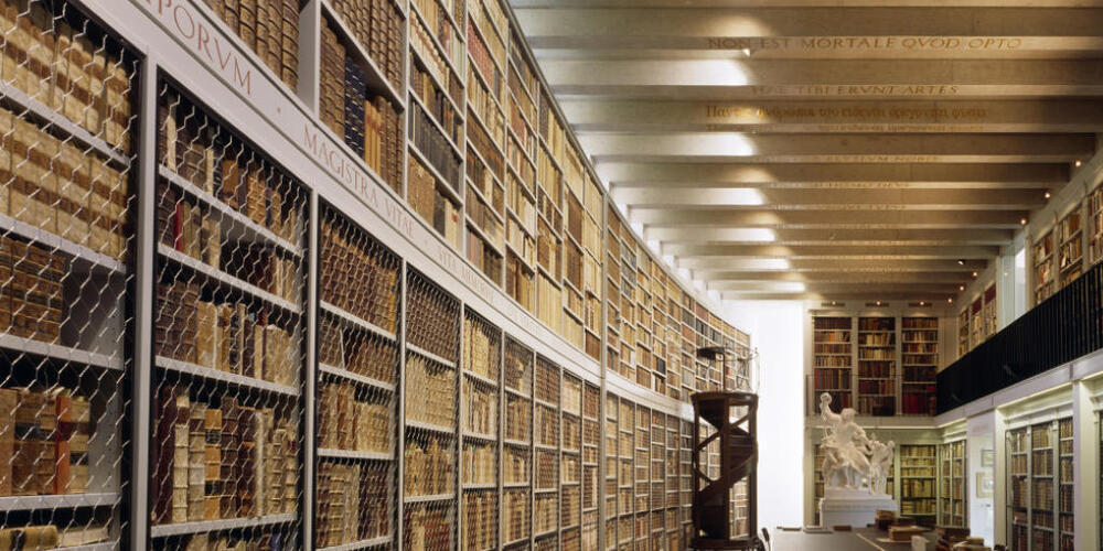 Die Bibliothek umfasst die vom Architekturprofessor Werner Oechslin aufgebaute Büchersammlung. (Archivaufnahme)