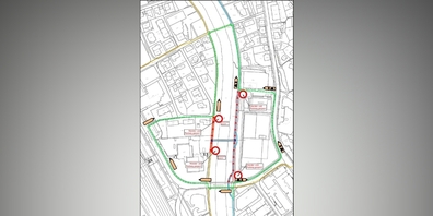 Campus Steg Wattwil, Umleitung Langsamverkehr. (Symbolbild)