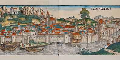 Konstanz 1493: Holzschnitt von Hartmann Schedel.