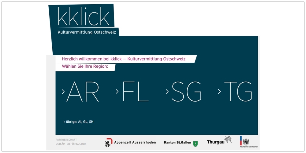 kklick wurde über die Landesgrenze hinaus erweitert. (Screenshot Homepage kklick)