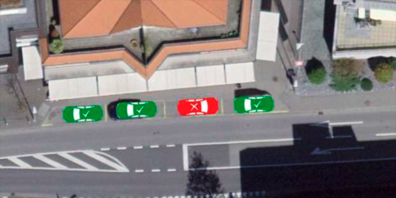 Ein Flugblatt der Kapo illustriert das korrekte Parkieren am Strassenrand.