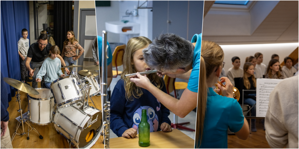 Natürlich durfte auch das eigene Ausprobieren der Instrumente nicht fehlen.