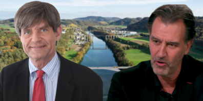 Rolf Hartl, Präsident Verein Umfahrung Eglisau (r), Peter Wick, Verleger ZU24.ch und Bewohner von Eglisau (l)