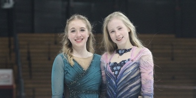 Erfolgreich für den Eislaufclub Rapperswil-Jona: v.l. Joline Hefti; Anastasia Brandenburg.