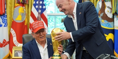 Zwei, die sich wirklich mögen: US-Präsident Donald Trump und sein Lieblingsfussballer, Fifa-Obmann Gianni Infantino.