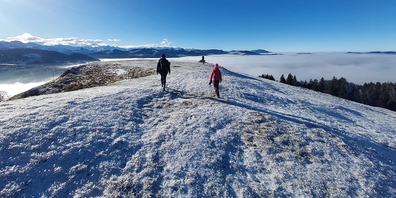 Sonniger Blick übers Nebelmeer.