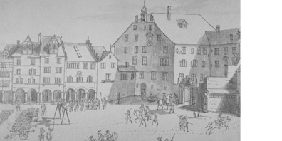 Besetzung des Hofs zu Wil durch Berner und Zürcher Truppen im Jahr 1712.