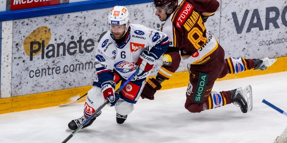 Trügerisches Bild: Der Zürcher Yannick Weber zieht gegen  Marco Miranda davon.