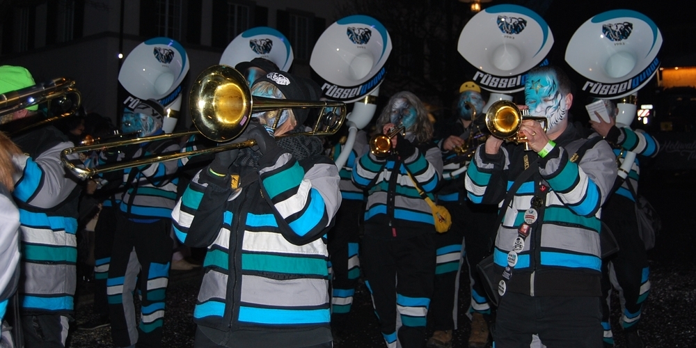 Eine der teilnehmenden Formationen war die Rüsselgugge aus Müllheim im Kanton Thurgau.