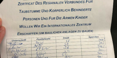 Achtung vor Spenden-Betrüger.