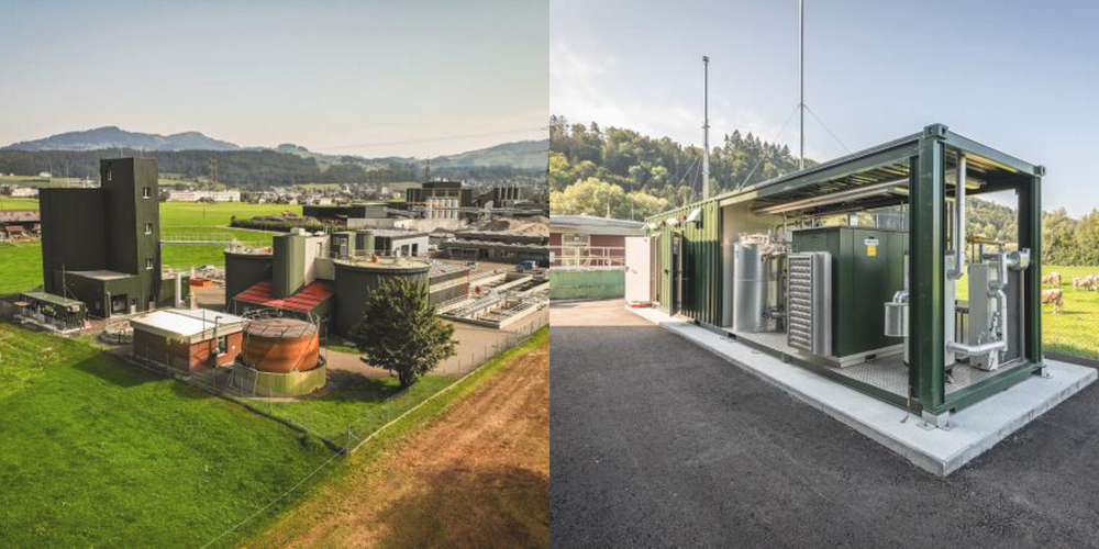 Biogasanlage bei der ARA-Obersee in Schmerikon. Die Jahresproduktion beträgt 2,5 Mio. kWh.