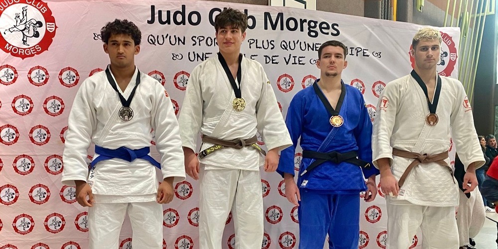 Levin Brunner (rechts) ergatterte sich in der Kategorie U21 -90 kg die Bronzemedaille