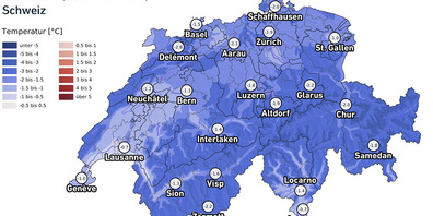 Anzahl von Eistagen im Januar 2026 (laufend bis 16. Januar)