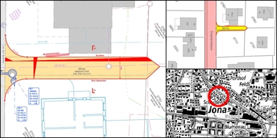 Situation und Teilstrassenplan.