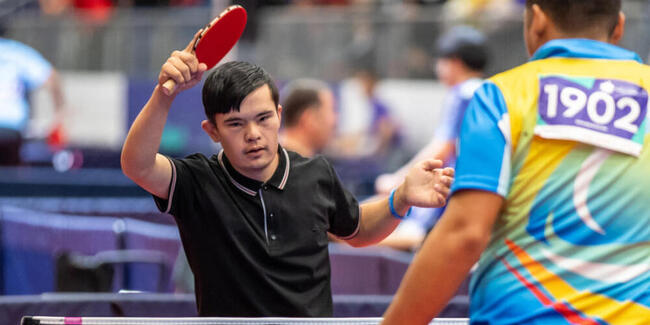 Teilnehmer bestreiten Wettkämpfe im Einzel, hier an den Special Olympics World Games in Berlin. (Archivbild)