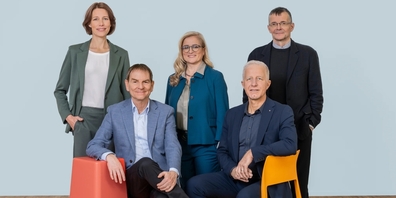 Sonja Lüthi (Soziales und Sicherheit), Peter Jans (Technische Betriebe), Maria Pappa (Stadtpräsidentin, Inneres und Finanzen), Mathias Gabathuler (Bildung und Freizeit) und Markus Buschor (Planung und Bau)