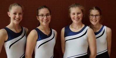 4er Juniorinnen Rheineck-Uzwil (v.l.n.r ): Elena Küng, Geraldine Unternährer, Julia Vonallmen und Nadin Vonallmen.