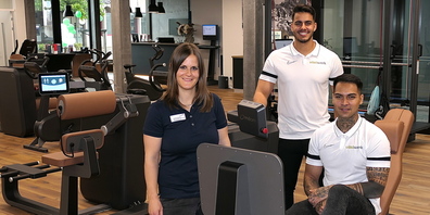 Freuen sich auf ihre Kunden: v.l. Physiotherapeutin Andrea Köppel, sowie die beiden «Macher» von Vitalwerk, Samir Weber und Sandro Spirig