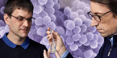 Die ETH-Professoren Wendelin Stark (links) und Robert Grass (rechts) sind für den diesjährigen Europäischen Erfinderpreis nominiert.