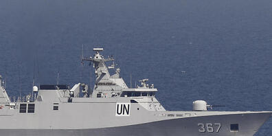 Ein UNIFIL-Marineschiff patrouilliert im Mittelmeer neben einem Stützpunkt der UN-Friedenstruppe. Nach einer fast sechsmonatigen Pause haben der Libanon und Israel unter US-Vermittlung wieder indirekte Gespräche über ihre umstrittene Seegrenze auf...