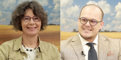 (v.l.n.r.) Claudia Weber (GLP) und Martin Dilla (SVP) treten am 8. März 2026 bei der Ersatzwahl für einen Uzner Gemeinderatssitz an.