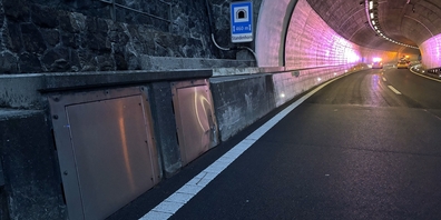 Aus noch unbekannten Gründen verlor der Lenker die Kontrolle und sein Auto kollidierte mit der linken Tunnelwand des Standenhorntunnels.