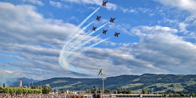 Auch die Patrouille Suisse würde heuer am Seebecken erwartet. 